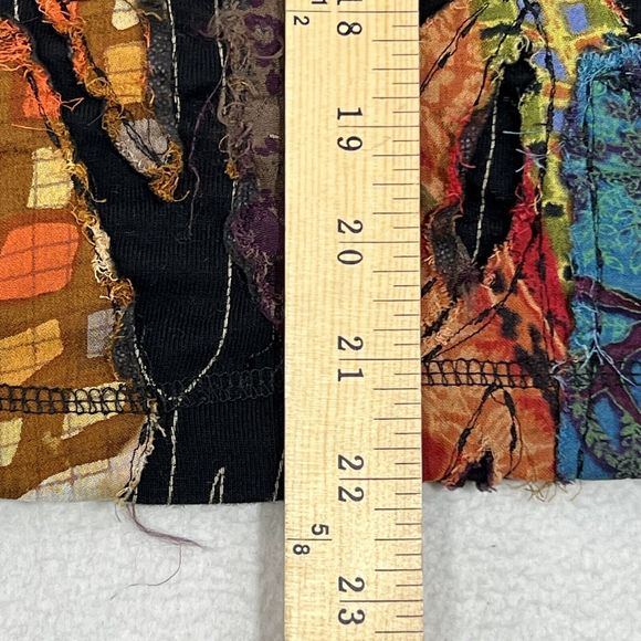 Chico’s Shirt Women's L T-shirt Black Wearable Art Colorful Long Sleeve Pullover - Picture 7 of 17